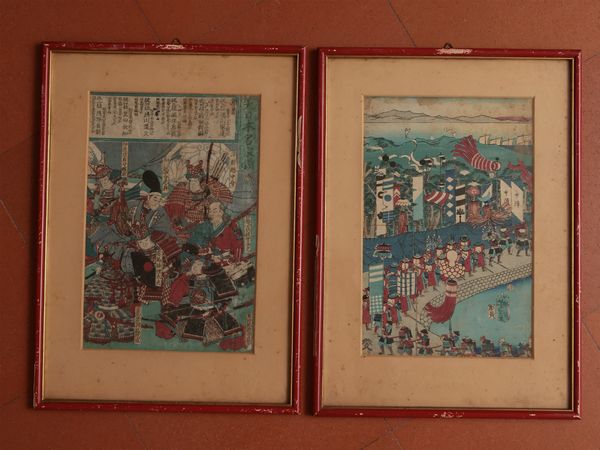 Due xilografie policrome  - Asta Dballage. Occasioni in asta - Associazione Nazionale - Case d'Asta italiane