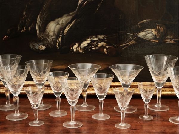 Servizio di bicchieri in cristallo molato  - Asta Dballage. Occasioni in asta - Associazione Nazionale - Case d'Asta italiane