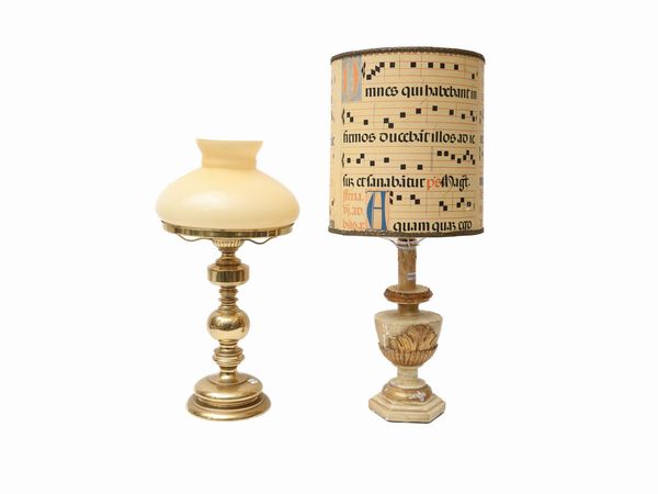 Due lumi da tavolo  - Asta Dballage. Occasioni in asta - Associazione Nazionale - Case d'Asta italiane