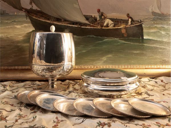 Lotto di accessori per la tavola in metallo argentato  - Asta Dballage. Occasioni in asta - Associazione Nazionale - Case d'Asta italiane