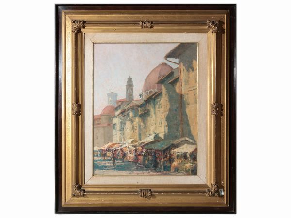 MARIO BORGIOTTI : Mercaro di San Lorenzo 1950  - Asta Dballage. Occasioni in asta - Associazione Nazionale - Case d'Asta italiane