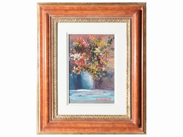 Norberto Martini : Composizione di fiori  - Asta Dballage. Occasioni in asta - Associazione Nazionale - Case d'Asta italiane