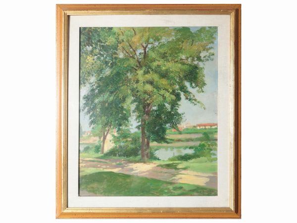 Giuseppe Fraschetti : Alberi  - Asta Dballage. Occasioni in asta - Associazione Nazionale - Case d'Asta italiane