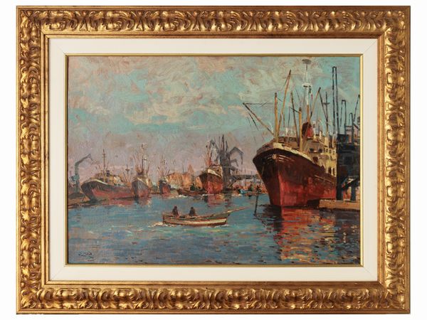 Angiolo Volpe : Porto di Livorno  - Asta Dballage. Occasioni in asta - Associazione Nazionale - Case d'Asta italiane