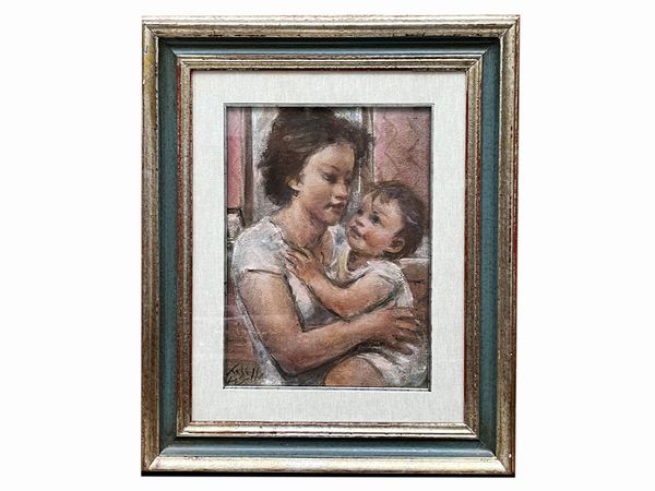 Ermanno Toschi : Maternit  - Asta Dballage. Occasioni in asta - Associazione Nazionale - Case d'Asta italiane