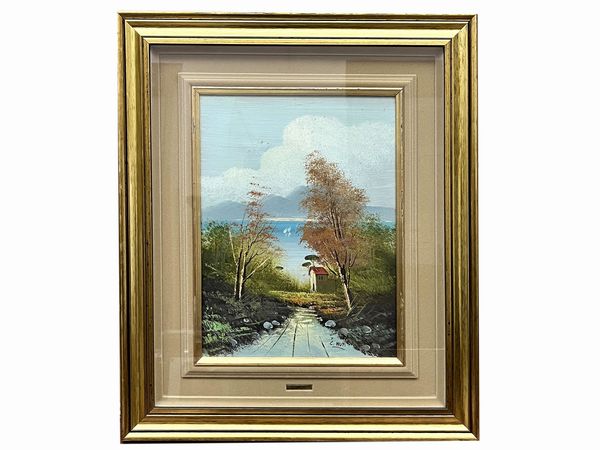 Scuola italiana : Paesaggio  - Asta Dballage. Occasioni in asta - Associazione Nazionale - Case d'Asta italiane