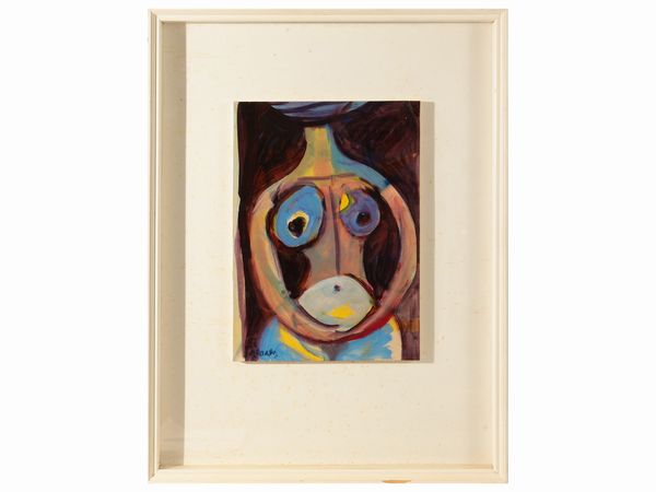 Primo Conti : Donna del circo 1977  - Asta Dballage. Occasioni in asta - Associazione Nazionale - Case d'Asta italiane