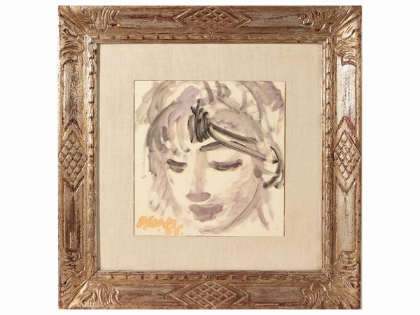 Primo Conti : Ritratto 1969  - Asta Dballage. Occasioni in asta - Associazione Nazionale - Case d'Asta italiane