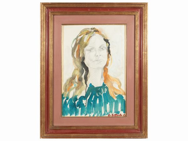 Silvio Loffredo : Ritratto femminile  - Asta Dballage. Occasioni in asta - Associazione Nazionale - Case d'Asta italiane