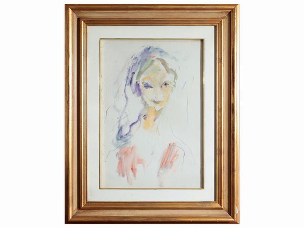 Ernesto Treccani : Volto di donna  - Asta Dballage. Occasioni in asta - Associazione Nazionale - Case d'Asta italiane