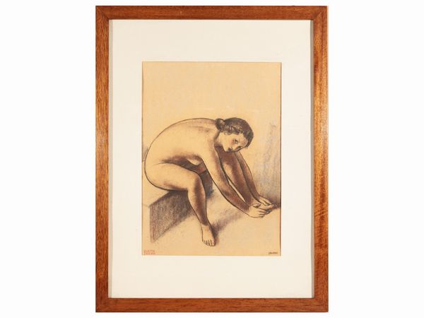 Dyalma Stultus : Nudo 1941  - Asta Dballage. Occasioni in asta - Associazione Nazionale - Case d'Asta italiane