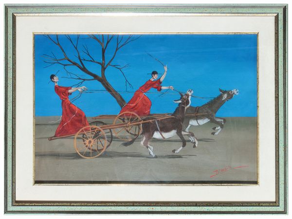 Mario D'Elia : Al calesse  - Asta Dballage. Occasioni in asta - Associazione Nazionale - Case d'Asta italiane