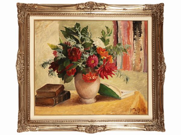 Antonietta Bisi : Fiori 1936  - Asta Dballage. Occasioni in asta - Associazione Nazionale - Case d'Asta italiane