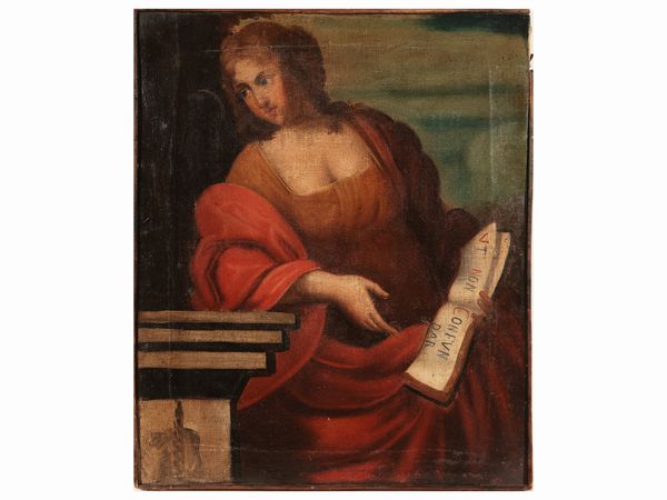 Da Giovan Francesco Romanelli (Viterbo 1610-1662) : Sibilla cumana  - Asta Dballage. Occasioni in asta - Associazione Nazionale - Case d'Asta italiane