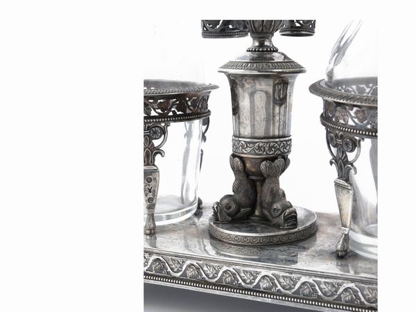 Grande oliera in argento, Regno Lombardo Veneto  - Asta Dballage. Occasioni in asta - Associazione Nazionale - Case d'Asta italiane