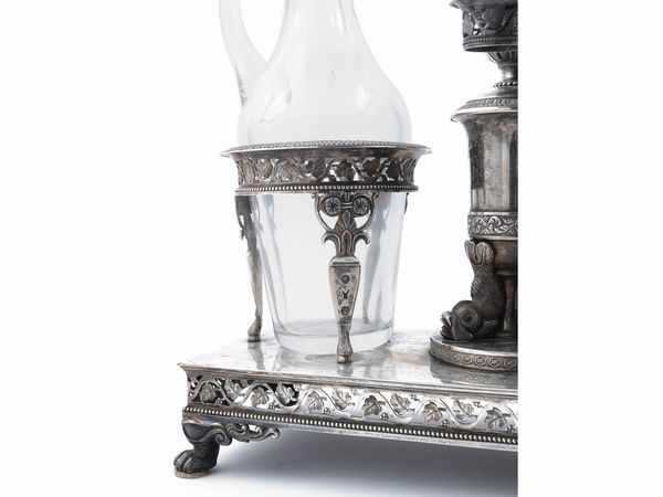 Grande oliera in argento, Regno Lombardo Veneto  - Asta Dballage. Occasioni in asta - Associazione Nazionale - Case d'Asta italiane