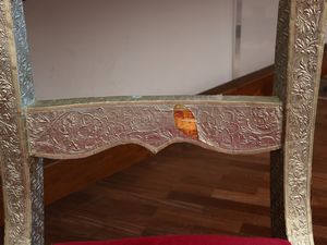 Coppia di sedie rivestite in lamina di metallo argentato  - Asta Dballage. Occasioni in asta - Associazione Nazionale - Case d'Asta italiane