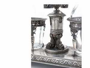 Grande oliera in argento, Regno Lombardo Veneto  - Asta Dballage. Occasioni in asta - Associazione Nazionale - Case d'Asta italiane