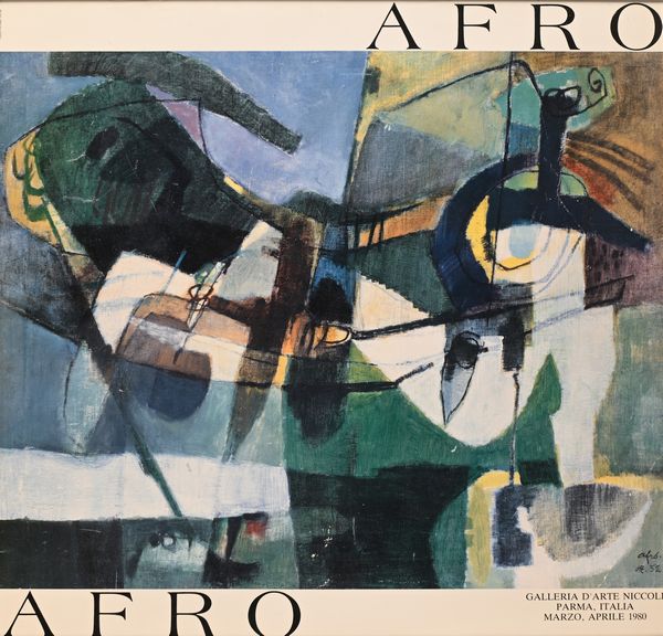 AFRO BASALDELLA : Locandina della Mostra alla Galleria d'Arte Niccoli  - Asta Arte Moderna e Contemporanea - Associazione Nazionale - Case d'Asta italiane