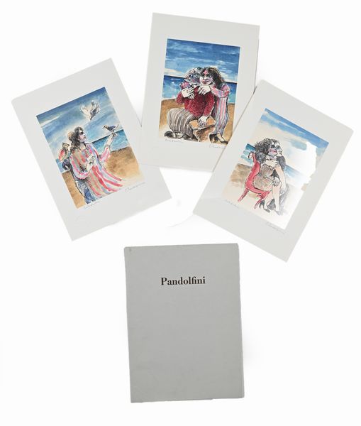 Cartella contenente 4 serigrafie di Pandolfini  - Asta Arte Moderna e Contemporanea - Associazione Nazionale - Case d'Asta italiane