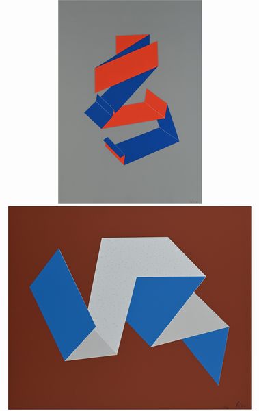 Anonimo del XX secolo : Lotto di 2 serigrafie  - Asta Arte Moderna e Contemporanea - Associazione Nazionale - Case d'Asta italiane