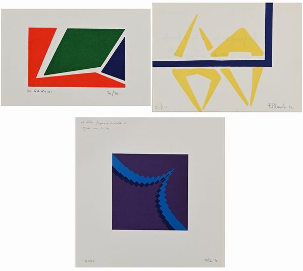 AA.VV. : Lotto di 3 grafiche  - Asta Arte Moderna e Contemporanea - Associazione Nazionale - Case d'Asta italiane