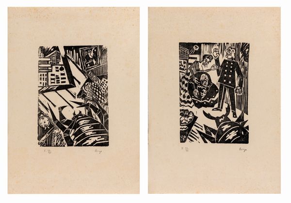 Sergio Birga : La Metamorfosi di F. Kafka  - Asta Arte Moderna e Contemporanea - Associazione Nazionale - Case d'Asta italiane