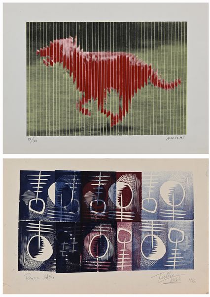 Anonimo del XX secolo : Lotto di due opere grafiche  - Asta Arte Moderna e Contemporanea - Associazione Nazionale - Case d'Asta italiane
