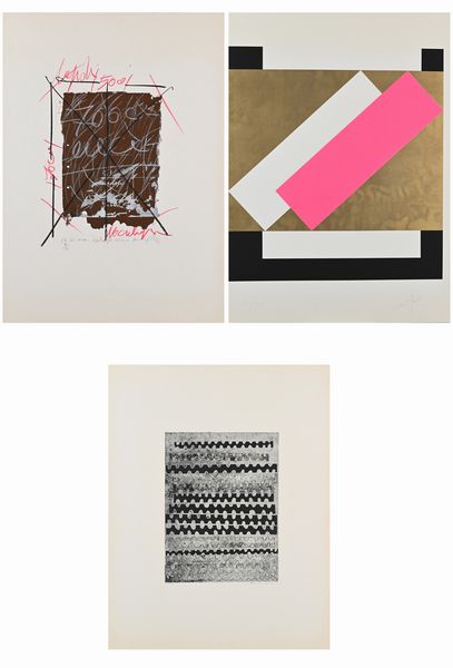 Lotto di 3 opere grafiche  - Asta Arte Moderna e Contemporanea - Associazione Nazionale - Case d'Asta italiane