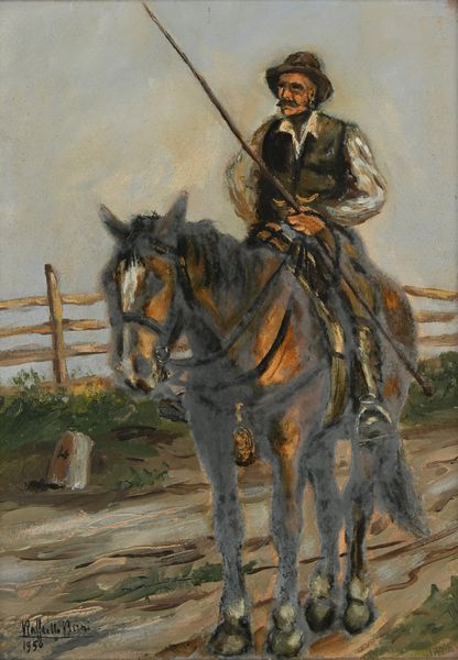 Anonimo del XX secolo : Buttero a cavallo  - Asta Arte Moderna e Contemporanea - Associazione Nazionale - Case d'Asta italiane