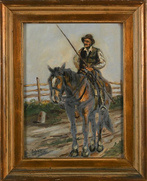 Anonimo del XX secolo : Buttero a cavallo  - Asta Arte Moderna e Contemporanea - Associazione Nazionale - Case d'Asta italiane