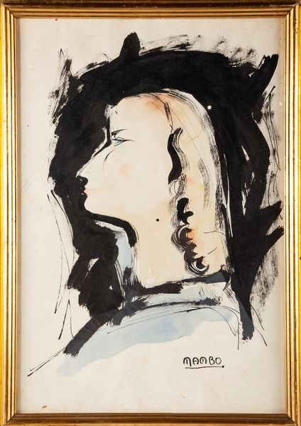 RENATO MAMBOR : Ritratto  - Asta Arte Moderna e Contemporanea - Associazione Nazionale - Case d'Asta italiane
