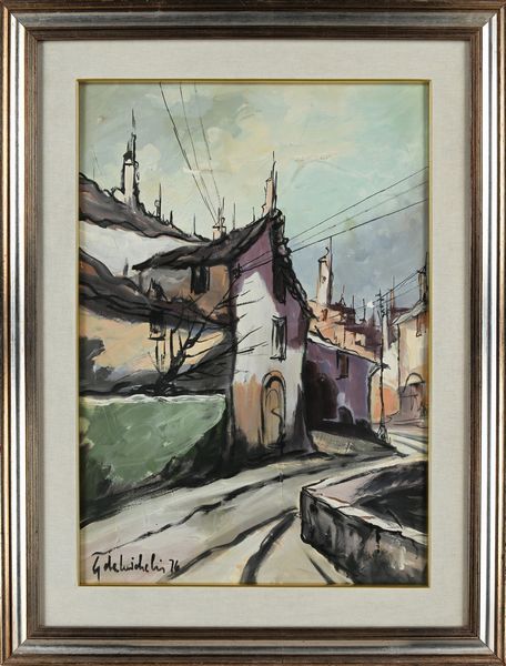 Giacomo De Michelis : Scorcio di paese  - Asta Arte Moderna e Contemporanea - Associazione Nazionale - Case d'Asta italiane