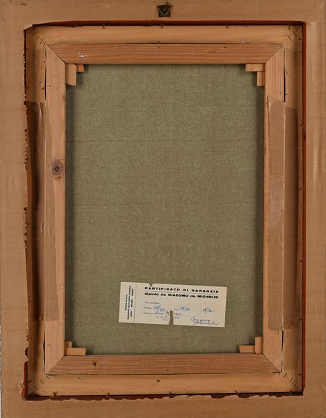 Giacomo De Michelis : Scorcio di paese  - Asta Arte Moderna e Contemporanea - Associazione Nazionale - Case d'Asta italiane