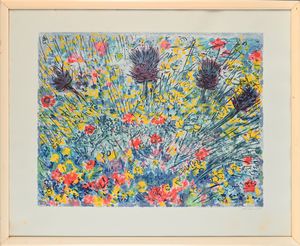 MICHELE CASCELLA : Campo di fiori  - Asta Arte Moderna e Contemporanea - Associazione Nazionale - Case d'Asta italiane