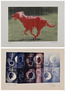 Anonimo del XX secolo - Lotto di due opere grafiche