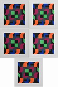 Martino Gerevini - Lotto di 5 serigrafie