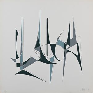 Lotto di 7 serigrafie di M. Tancredi, W. Tulli, W. Gaul, G. Pinna, T. Arch e Mario Bizzarri  - Asta Arte Moderna e Contemporanea - Associazione Nazionale - Case d'Asta italiane