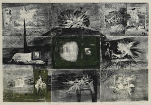 AA.VV. : Cartella contenente 14 opere di vari artisti  - Asta Arte Moderna e Contemporanea - Associazione Nazionale - Case d'Asta italiane