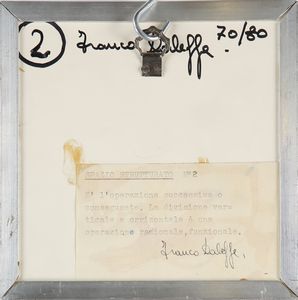 Franco Daleffe : Lotto di due opere  - Asta Arte Moderna e Contemporanea - Associazione Nazionale - Case d'Asta italiane