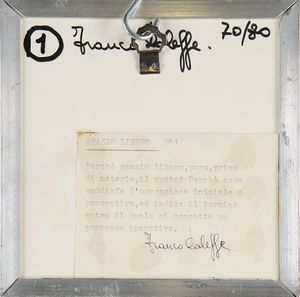 Franco Daleffe : Lotto di due opere  - Asta Arte Moderna e Contemporanea - Associazione Nazionale - Case d'Asta italiane