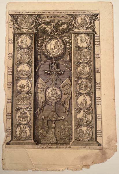 Matthias Greuter : PII . V . P . . NUMISMATA  - Asta Opere su carta. Stampe, disegni, foto d'epoca - Associazione Nazionale - Case d'Asta italiane