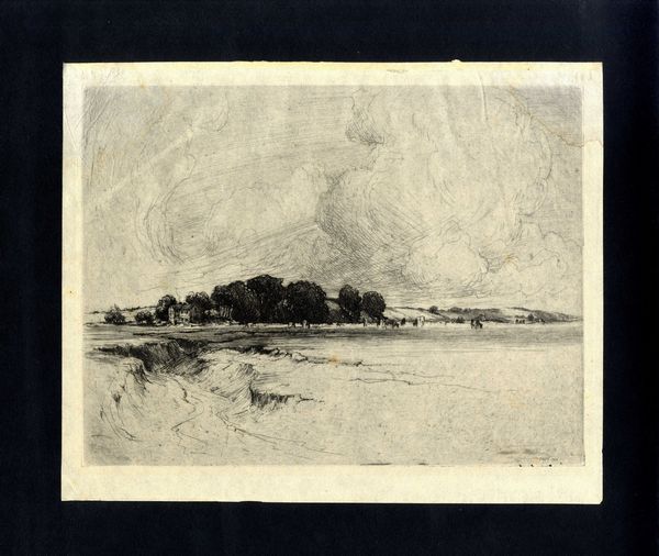 Frank Burridge : Oxcliffe Marsh - Le paludi di Oxcliffe, nel Lancashire - UK ; 1900  - Asta Opere su carta. Stampe, disegni, foto d'epoca - Associazione Nazionale - Case d'Asta italiane