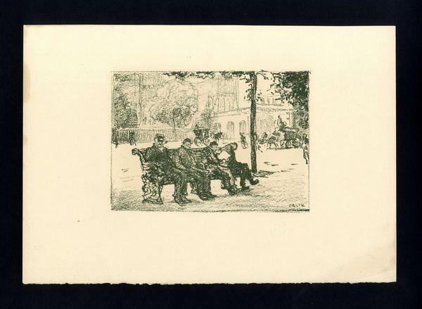 EMIL ORLIK : Al parco - On the Victoria Embankment, London, 1912 edita da The Studio  - Asta Opere su carta. Stampe, disegni, foto d'epoca - Associazione Nazionale - Case d'Asta italiane