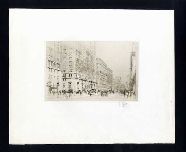 William Walcott : New York City, Park Avenue  - Asta Opere su carta. Stampe, disegni, foto d'epoca - Associazione Nazionale - Case d'Asta italiane