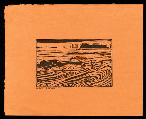 GUIDO CADORIN : set di 4 xilografie con vari soggetti, 1917 ca 1) Venezia di guerra 2) Veduta di paese dall'alto 3) Case viste di fronte 4)Colpi d'artiglieria  - Asta Opere su carta. Stampe, disegni, foto d'epoca - Associazione Nazionale - Case d'Asta italiane