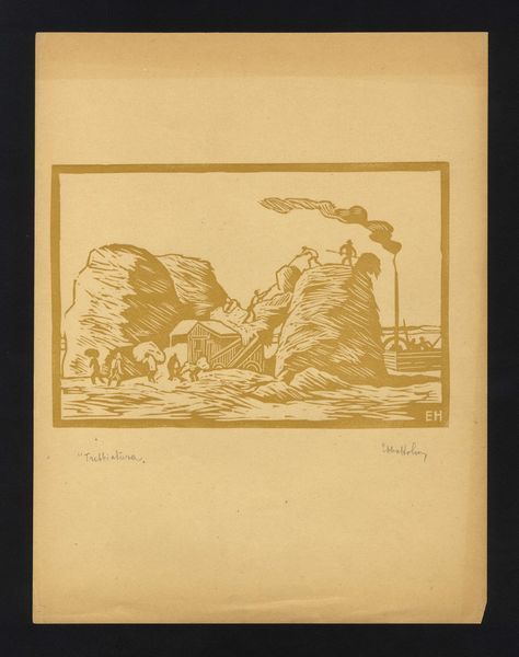 Ebba Holm : Trebbiatura  - Asta Opere su carta. Stampe, disegni, foto d'epoca - Associazione Nazionale - Case d'Asta italiane