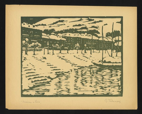 Giuseppe Talamoni : Inverno a Lecco  - Asta Opere su carta. Stampe, disegni, foto d'epoca - Associazione Nazionale - Case d'Asta italiane