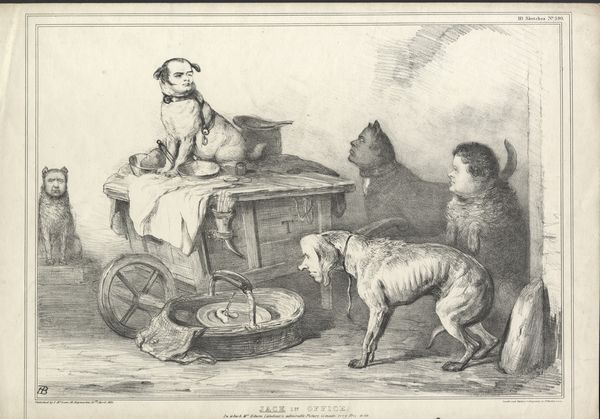 John Doyle : JACK IN OFFICE // GOING IT ON STILTS TO APPROPRIATE MUSIC // UP-HILL WORK ! - Londra, Mc Lean, 1835.  - Asta Opere su carta. Stampe, disegni, foto d'epoca - Associazione Nazionale - Case d'Asta italiane