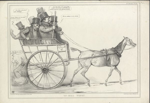 John Doyle : JACK IN OFFICE // GOING IT ON STILTS TO APPROPRIATE MUSIC // UP-HILL WORK ! - Londra, Mc Lean, 1835.  - Asta Opere su carta. Stampe, disegni, foto d'epoca - Associazione Nazionale - Case d'Asta italiane